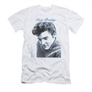 Elvis Presley Shirt Slim Fit Script Sweater White T-Shirt