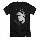 Elvis Presley Shirt Slim Fit Simple Face Black T-Shirt