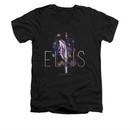Elvis Presley Shirt Slim Fit V-Neck Dream State Black T-Shirt