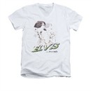 Elvis Presley Shirt Slim Fit V-Neck Is A Verb White T-Shirt