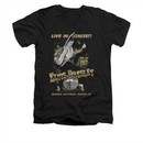 Elvis Presley Shirt Slim Fit V-Neck Live In Buffalo Black T-Shirt