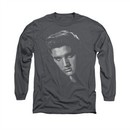 Elvis Presley Shirt True American Idol Long Sleeve Charcoal Tee T-Shirt
