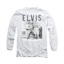 Elvis Presley Shirt With The Band Long Sleeve White Tee T-Shirt