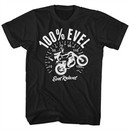 Evel Knievel Shirt 100 Percent Black T-Shirt