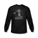Family Guy Shirt Evil Monkey Long Sleeve Black Tee T-Shirt