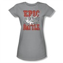 Family Guy Shirt Juniors Epic Battle Silver T-Shirt