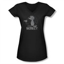Family Guy Shirt Juniors V Neck Evil Monkey Black T-Shirt