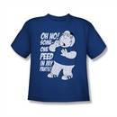 Family Guy Shirt Kids Peed Royal Blue T-Shirt