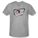 Ferris Bueller's Day Off Shirt Slim Fit V Neck Grace Athletic Heather Tee T-Shirt