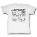 Flash Gordon Shirt 6 Box Comic Strip White T-Shirt