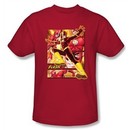 Justice League Kids T-shirt Superheroes Flash Youth Red Tee Shirt