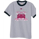 Ford Mustang Ringer T-shirt Girls Run Wild Heather Grey/Black Shirt