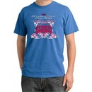 Ford Mustang Pigment Dyed T-Shirt Girls Run Wild Medium Blue Tee Shirt