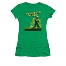 Forbidden Planet Shirt Juniors Old Poster Kelly Green T-Shirt