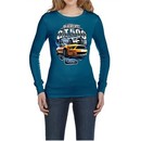 Ford Mustang Ladies Shirt Yellow White GT500 Long Sleeve Thermal Tee