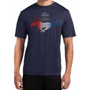 Ford Mustang Red White and Blue Dry Wicking T-shirt