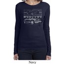 Ford Mustang with Grill Ladies Long Sleeve Shirt
