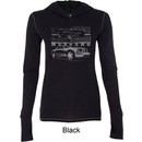 Ford Mustang with Grill Ladies Tri Blend Hoodie Shirt