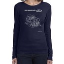 Ford Tee Engine Parts Ladies Long Sleeve Shirt