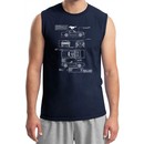 Ford Tee Mustang Blue Print Muscle Shirt