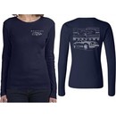 Ford Tee Mustang with Grill (Front & Back) Ladies Long Sleeve