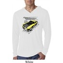 Ford Vintage Yellow Mustang Boss White Lightweight Hoodie Shirt
