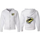 Ford Yellow Mustang Boss (Front & Back) Full Zip Hoodie