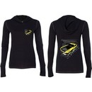 Ford Yellow Mustang Boss (Front & Back) Ladies Tri Blend Hoodie