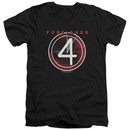 Foreigner Slim Fit V-Neck Shirt 4 Album Black T-Shirt