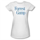 Forrest Gump Shirt Juniors Logo White Tee T-Shirt