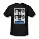 Forrest Gump Shirt Stupid Is As Stupid Does Adult Black Tee T-Shirt