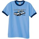 Ford Trucks Shirt Mans Best Friend Ringer Tee Carolina Blue/Navy
