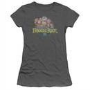 Fraggle Rock Juniors Shirt Circle Logo Charcoal T-Shirt