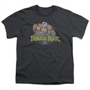 Fraggle Rock Kids Shirt Circle Logo Charcoal T-Shirt