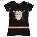 Friday the 13th Shirt Jason Voorhees Jersey Sublimation Juniors Shirt Front/Back Print