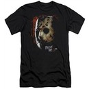 Friday the 13th Slim Fit Shirt Jason Voorhees Mask Black T-Shirt