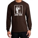 Game Over Long Sleeve Shirt Funny Marriage Brown Shirt