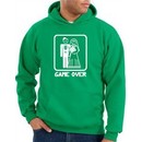 Game Over Hoodie Funny Marriage Kelly Green Hoody ? White Print