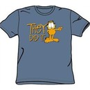 Garfield THEY DID IT Funny Adult Size T-shirt Tee Shirt