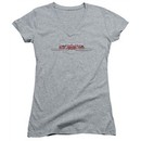GMC Juniors V Neck Shirt Chrome Logo Athletic Heather T-Shirt