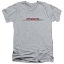 GMC Slim Fit V-Neck Shirt Chrome Logo Athletic Heather T-Shirt