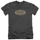 GMC Slim Fit V-Neck Shirt Vintage Oval Logo Charcoal T-Shirt