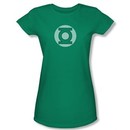 Green Lantern Juniors T-shirt GL Little Logos Kelly Green Tee
