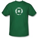 Green Lantern T-shirt Distressed Lantern Logo Kelly Green Tee