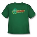 Gumby Shirt Kids Logo Kelly Green T-Shirt