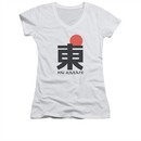 Hai Karate Shirt Juniors V Neck Logo White T-Shirt
