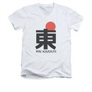 Hai Karate Shirt Slim Fit V-Neck Logo White T-Shirt