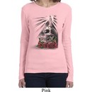 Halloween Day of the Dead Candle Skull Ladies Long Sleeve Shirt