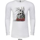 Halloween Day of the Dead Candle Skull Long Sleeve Thermal Shirt