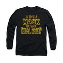 Halloween Shirt Mask Long Sleeve Black Tee T-Shirt